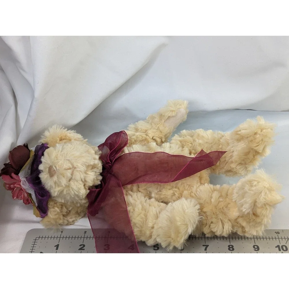 Delton Tan Bear‎ Plush 9 Inch Floral Hat Craft Stuffed Animal Toy